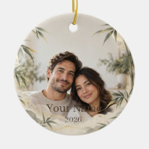 Moonlit Bamboo Custom Photo Ornament