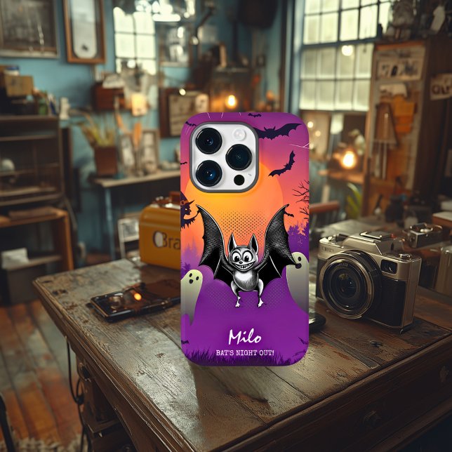 Moonlit Bat - Spooky Fun All Year Case-Mate iPhone Case (Creator Uploaded)