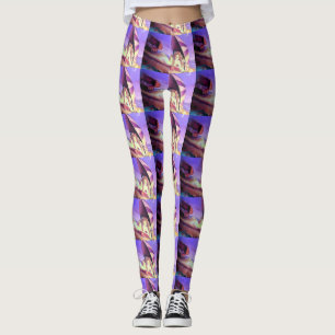 moonlit beach mermaids leggings