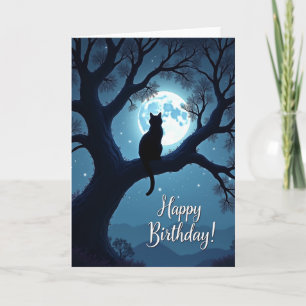 Moonlit Birthday Tree Card