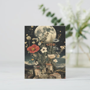 Moonlit Blooms Over Rustic Charm