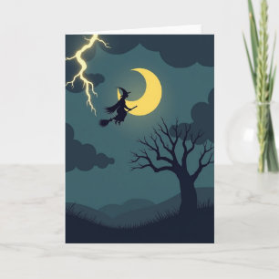 Moonlit Broom Ride Card