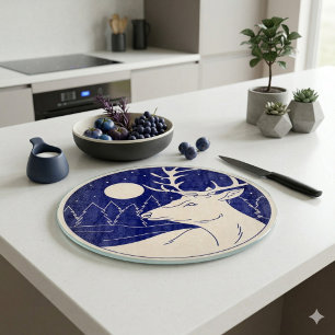 Moonlit Buck Cutting Board