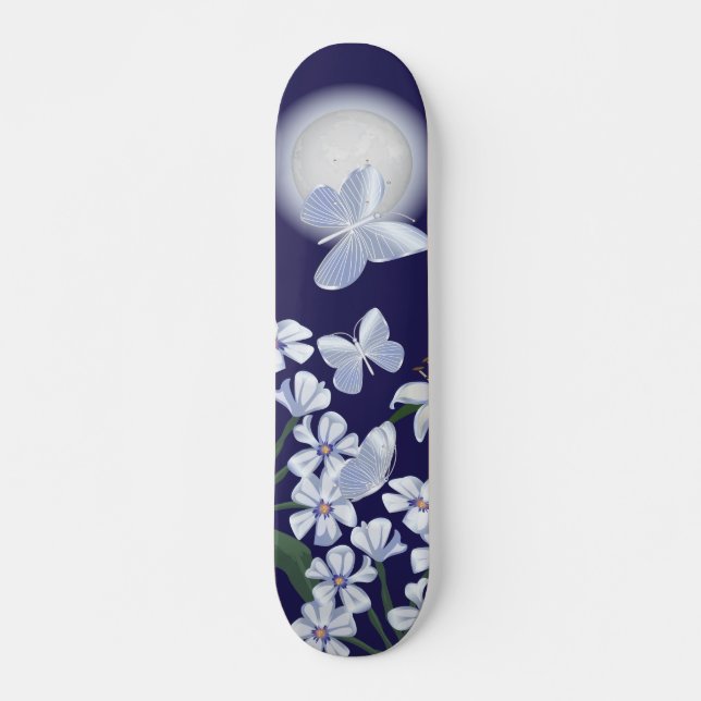 Moonlit Butterflies Skateboard (Front)