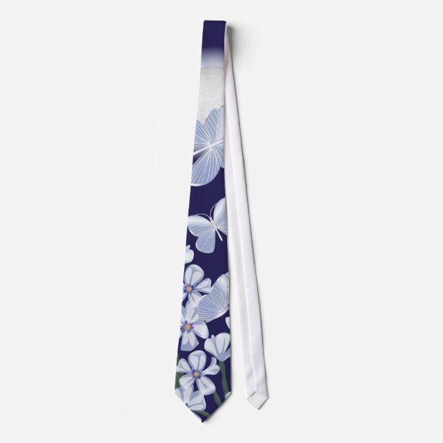 Moonlit Butterflies Tie (Front)