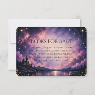 Moonlit Castle Books for Baby Shower Request Thank You Card