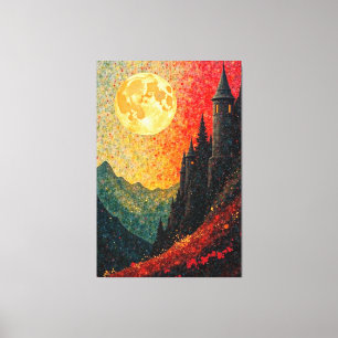 Moonlit Castle Canvas Print