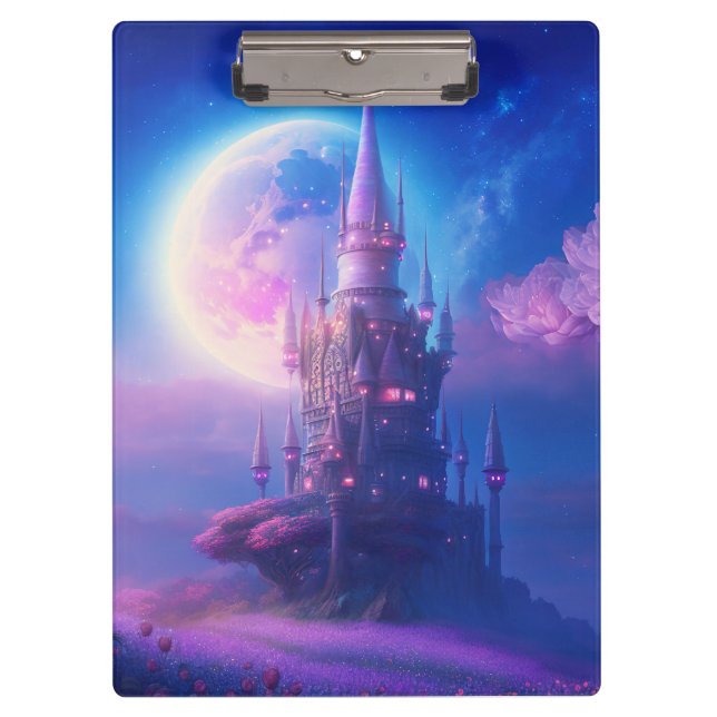 Moonlit Castle Dreams Clipboard (Front)