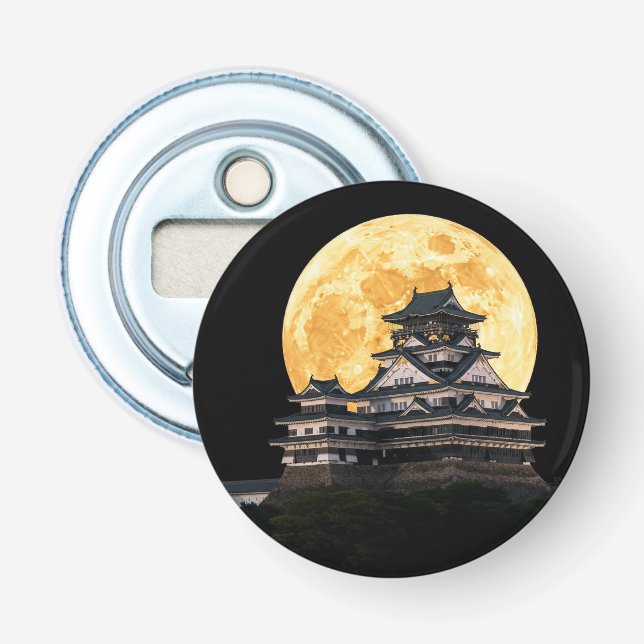 Moonlit Castle -Japanese Castle- Bottle Opener (Front)
