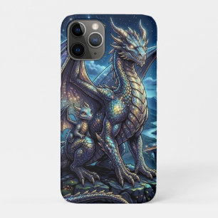 Moonlit Celestial Dragons and Castle Case-Mate iPhone Case