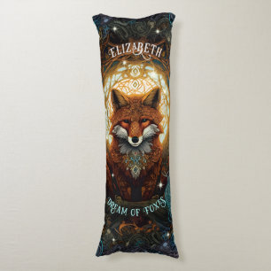 Moonlit Celtic Fox Personalised Nature Lover Fox Body Cushion