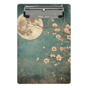 Moonlit Cherry Blossom Serenity Mini Clipboard