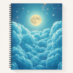 Moonlit Cloud Sky Notes Journal