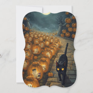 Moonlit Companions – Halloween Night Invitation