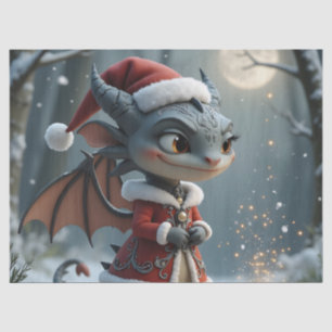 Moonlit Cookie Bandit – The Grey Christmas Dragon. Tissue Paper