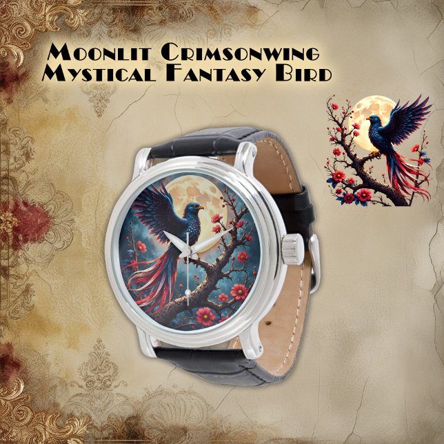 Moonlit Crimsonwing – Mystical Fantasy Bird. Watch (Creator Uploaded)