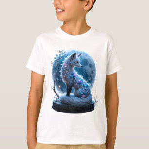 Moonlit Crystal Fox – Guardian of Silent Dreams. T-Shirt