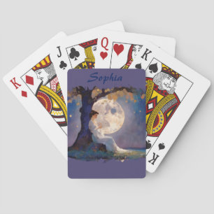 Moonlit Dreamer - Serene Night Sky Playing Cards