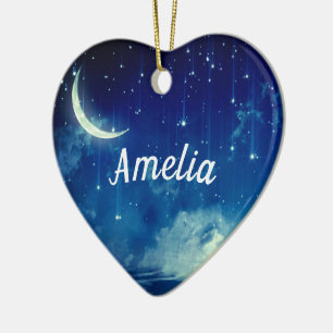 MOONLIT DREAMS PERSONALIZED CELESTIAL CERAMIC TREE DECORATION