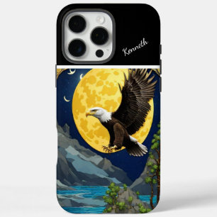 Moonlit Eagle in Willow Tree iPhone 16 Pro Max Case
