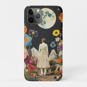 Moonlit Elegance - Back View of Woman with Moon 3 Case-Mate iPhone Case