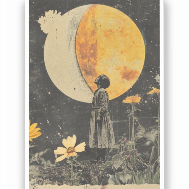 Moonlit Elegance - Woman with Moon (Front)