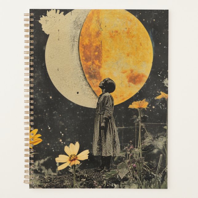 Moonlit Elegance - Woman with Moon Planner (Front)