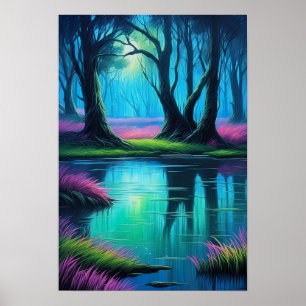 Moonlit Enchantment, Evening's Whispers Poster