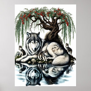 Moonlit Enchantment in the Mystic Forest18x24 Poster