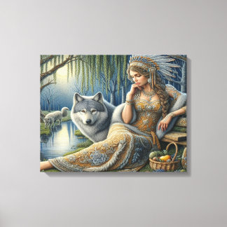 Moonlit Enchantment in the Mystic Forest20x16 Canvas Print