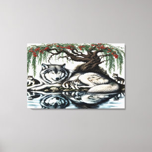 Moonlit Enchantment in the Mystic Forest36x24 Canvas Print