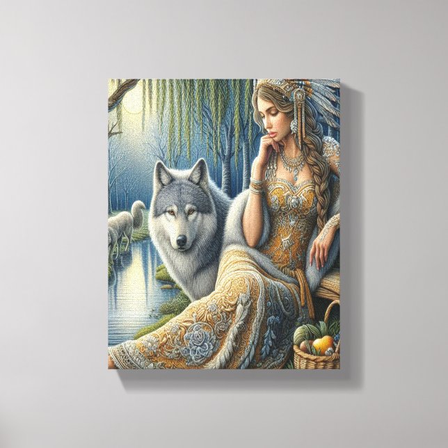 Moonlit Enchantment in the Mystic Forest8x10 Canvas Print (Front)