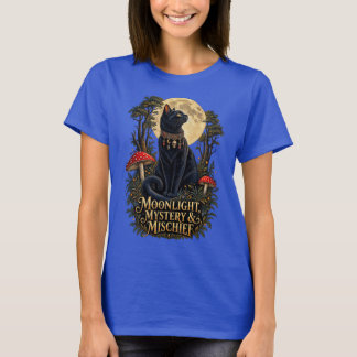 Moonlit Feline and Woodland Wonde T-Shirt