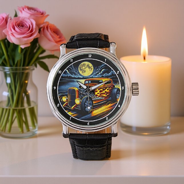 Moonlit Flaming Yellow Hotrod Watch (Creator Uploaded)