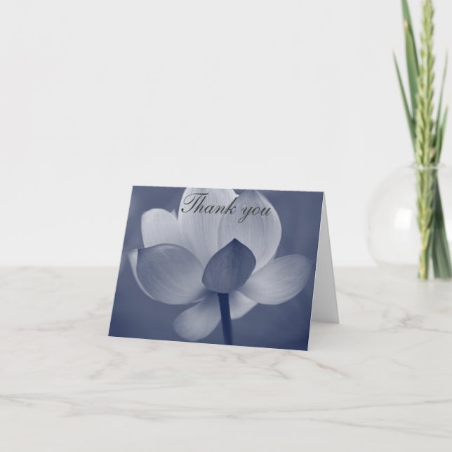 Moonlit Flower Thank You Notes (Front)