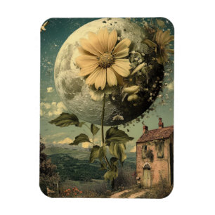 Moonlit Flower & Vintage Charm Magnet