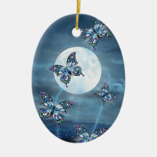 Moonlit Flutter Ceramic Tree Decoration