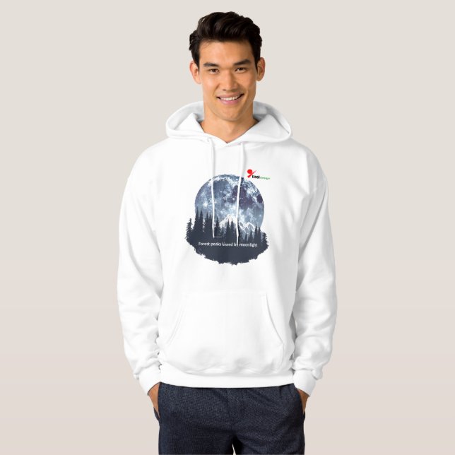 Moonlit Forest Peaks Hoodie (Front Full)