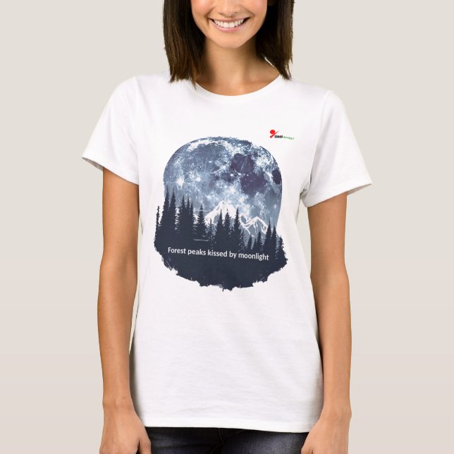 Moonlit Forest Peaks T-Shirt (Front)