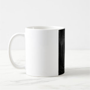 Moonlit Forest Wanderer Black and White Mug