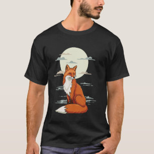 Moonlit Fox Calm Reflection Wild Woods Spirit Myst T-Shirt