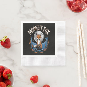 Moonlit Fox Celestial Night Napkin