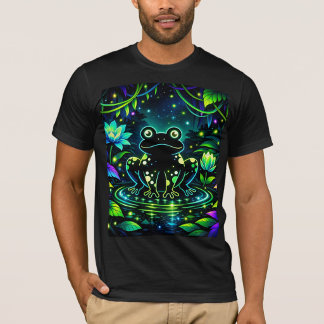 Moonlit Frog in Enchanted Garden T-Shirt