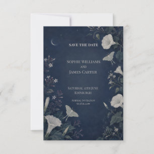 Moonlit Garden Moth Wedding Save the Date