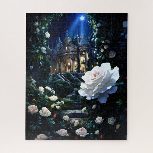Moonlit Gardenia Palace Puzzle (Vertical)