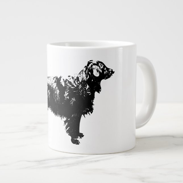 Moonlit Gate Guardian Large Coffee Mug (Front Right)