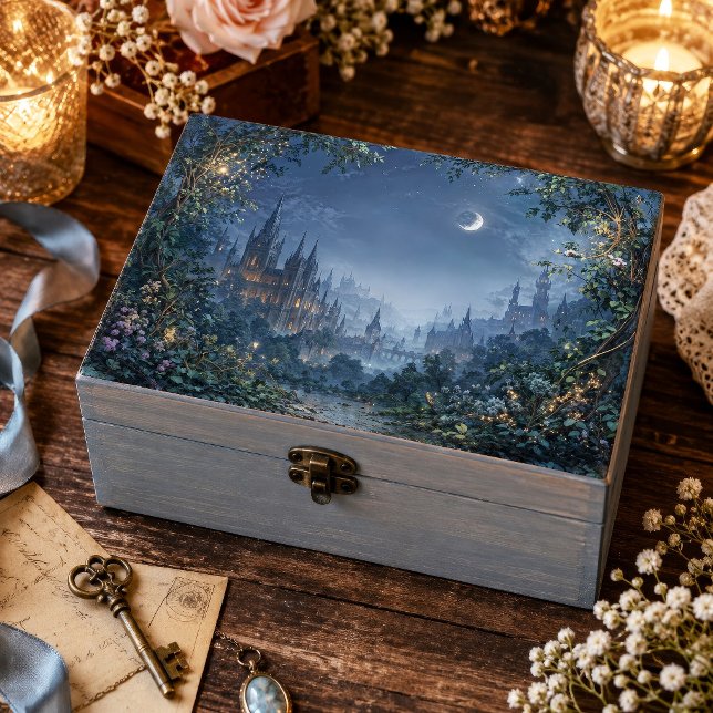 Moonlit Glowing Gothic Fantasy Citadel Tissue Paper (Creator Uploaded)
