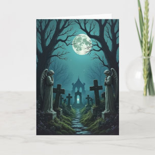 Moonlit Graveyard Path Card