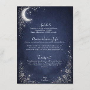 Moonlit Grove Celestial Woodland Wedding Enclosure Card