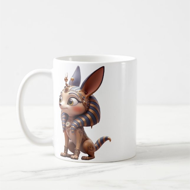 Moonlit Guardian of the Ancient Sands. Coffee Mug (Left)